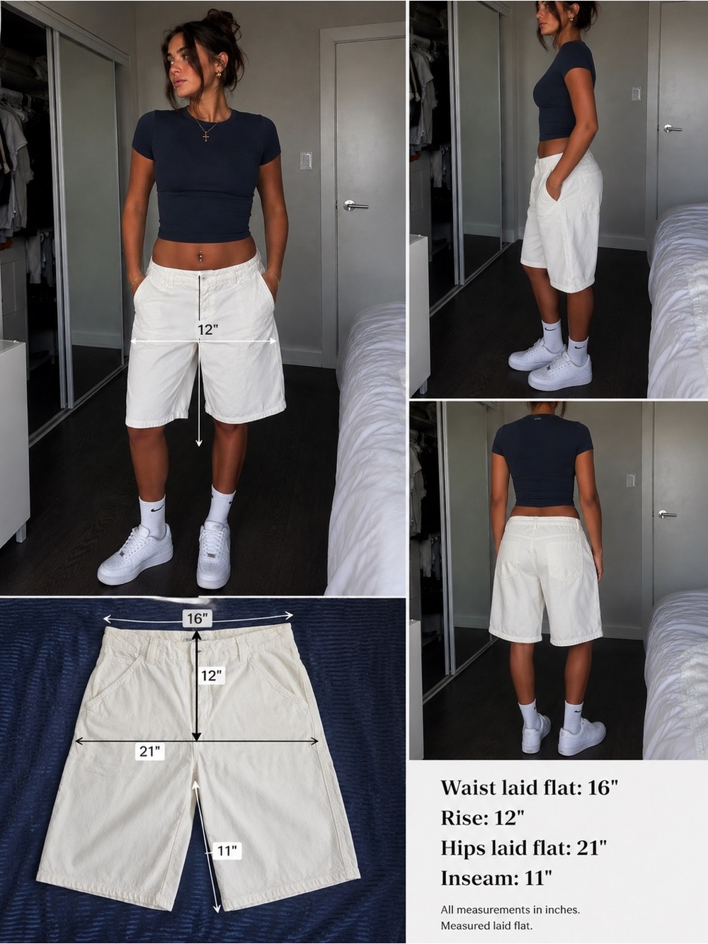 White Zara woman's shorts. Size US 8. Great condition.